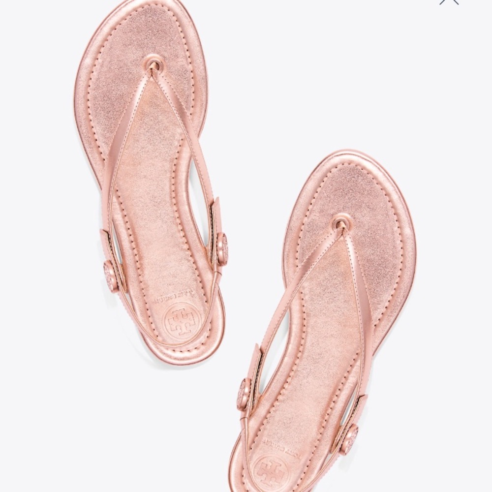 Tory Burch Minnie Travel Sandal Rose Gold
